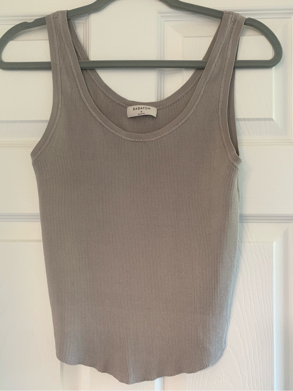 Babaton Ribbed Taupe Tank Top